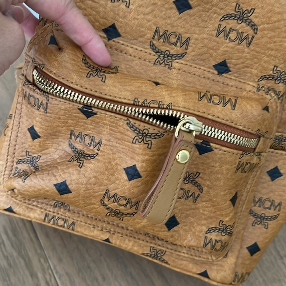 Mcm Logo Mini Backpack - image 6